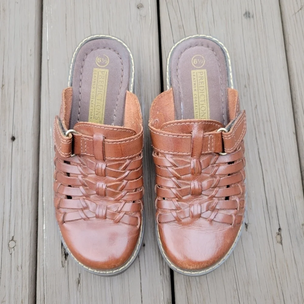 Vintage 90s‎ y2k Predictions Strappy Caged Huarache Buckle Jesus Mules Sandals_4